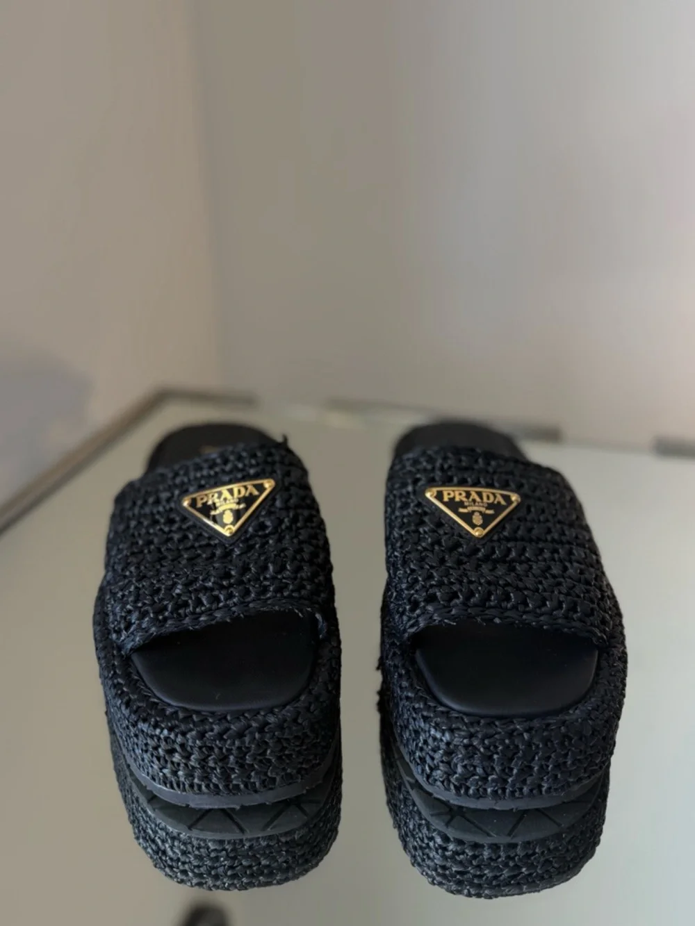 PRADA Logo espadrille slides 36 $1,150 - Picture 3 of 14